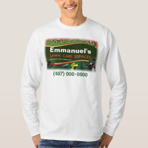 Landschappelijke vormgeving van lange hoes t-shirt