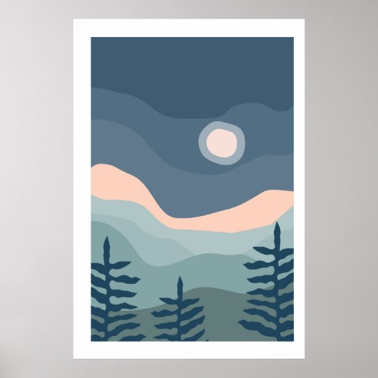 Landschappen bij zonsondergang poster (Voorkant)