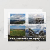 Landschappen van het briefkaart Cyprus (Voorkant / Achterkant)