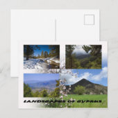 Landschappen van het briefkaart Cyprus (Voorkant / Achterkant)