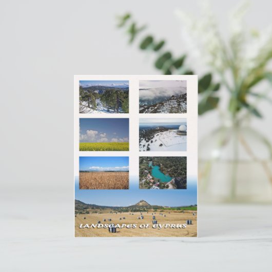 Landschappen van het briefkaart Cyprus (Staand voorkant)