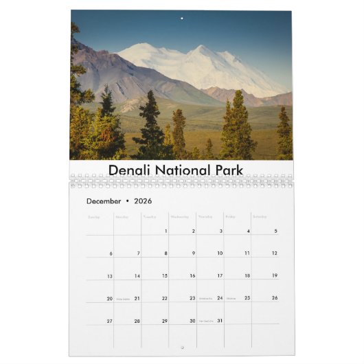 Landschappen van het Nationaal Park Kalender (Dec 2026)