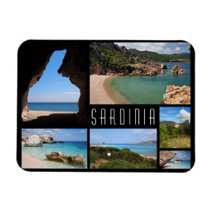 Landschappen van Sardinië reizen foto-collage Magneet
