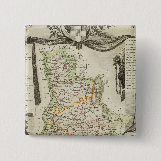 Landschappen Vierkante Button 5,1 Cm (Voorkant)