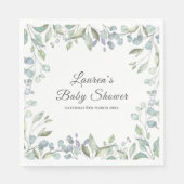 Landschaps bloemengroenten baby shower / Sprinkle Servet (Voorkant)