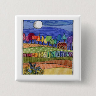 Landschaps knop vierkante button 5,1 cm