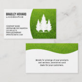 Landschapsarchitectuur | Gazon en Hoge Bomen Visitekaartje (Voorkant / Achterkant)