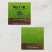 Landschapsarchitectuur | Houtnerf | Gras Natuurlij Vierkante Visitekaartje (Voorkant / Achterkant)