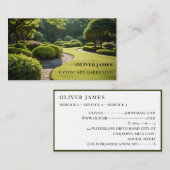 Landschapsarchitectuur Tuinieren en Lawn Care Serv Visitekaartje (Voorkant / Achterkant)