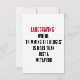 Landschapsarchitectuur Waar 'het knippen van de he Bedankkaart
