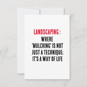 Landschapsarchitectuur waar 'mulchen' niet alleen bedankkaart