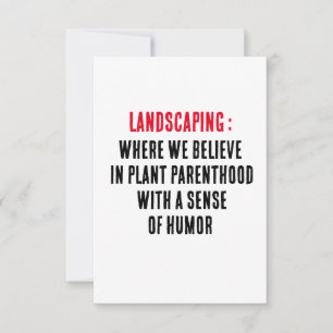 Landschapsarchitectuur Waar we geloven in plant ou Bedankkaart