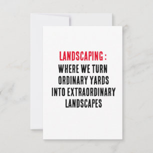 Landschapsarchitectuur Waar we gewone werven in ex Bedankkaart