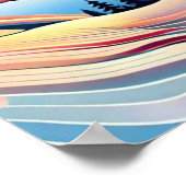 Landschapsbergen Abstracte zonsopgang Poster (Hoek)