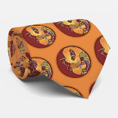 LandschapsButton - Kokopelli Moon Feather 1 Stropdas (Opgerold)