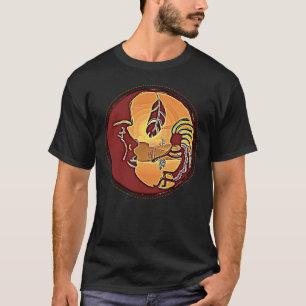 LandschapsButton - Kokopelli Moon Feather 1 T-shirt