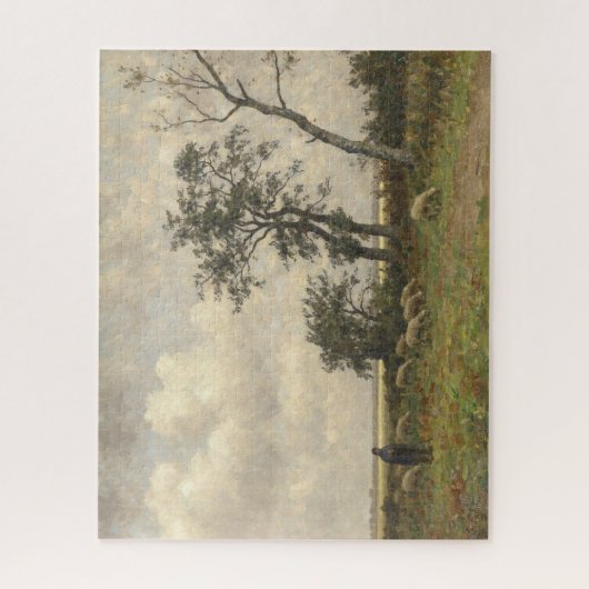 Landschapschaap en herder beeldende kunst legpuzzel (Verticaal)