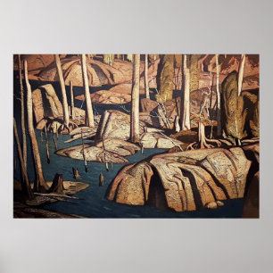 Landschapschildering Backwater door Canadees AJ Ca Poster