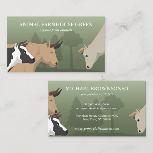 Landschapsdieren Landschap Greenery Visitekaartje (Voorkant / Achterkant)