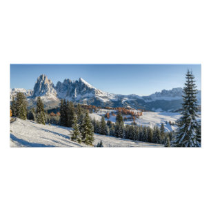 Landschapsdruk Alpe di Siusi Foto Afdruk