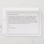 Landschapsfoto bruiloft bedankkaart (Achterkant)