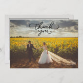 Landschapsfoto bruiloft bedankkaart (Voorkant / Achterkant)
