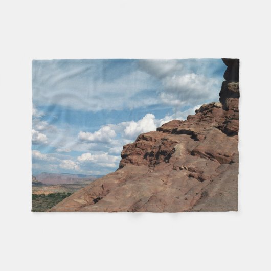 Landschapsfoto Noord-raam Arch Utah Fleece Deken (Voorkant (Horizontaal))