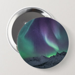 Landschapsfoto Noordelijke lichten Ronde Button 4,0 Cm