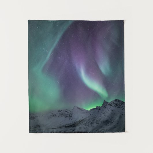 Landschapsfoto Noordelijke lichten Wandkleed (Voorkant)