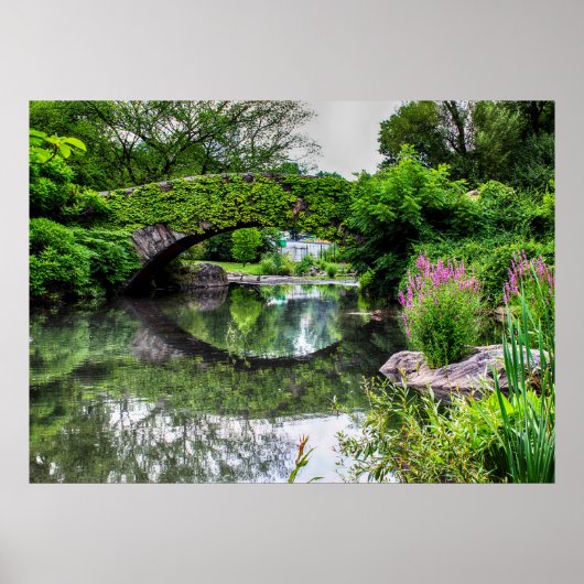 Landschapsfoto van Central Park Poster (Voorkant)