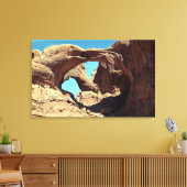 Landschapsfoto van Double Arch Desert Canvas Afdruk (Insitu (Woonkamer))