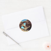 Landschapsfoto van Double Arch Desert Ronde Sticker (Envelop)