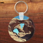 Landschapsfoto van Double Arch Desert Sleutelhanger (Voorkant)
