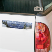 Landschapsfoto van het nationale park Blue Crater Bumpersticker (Op Truck)