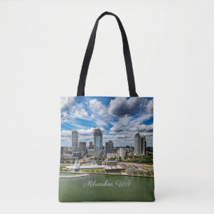 Landschapsfoto van Milwaukee, Wisconsin, Draagtas