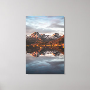 Landschapsfoto van Noorwegen Canvas Afdruk