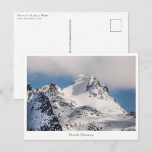 Landschapsfoto van Snowy Mountain Briefkaart