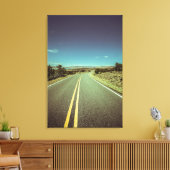 Landschapsfoto van wegreisweg canvas afdruk (Insitu (Woonkamer))