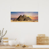 Landschapsfotografie: Giza Pyramid Complex Egypte Poster (Keuken)