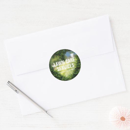 Landschapsgras Ronde Sticker (Envelop)