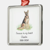 Landschapsgrootte Foto Memorial Keepomwille Pet Do Metalen Ornament (Links)