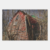  landschapshuis met roodbaars inpakpapier vel (Voorkant)