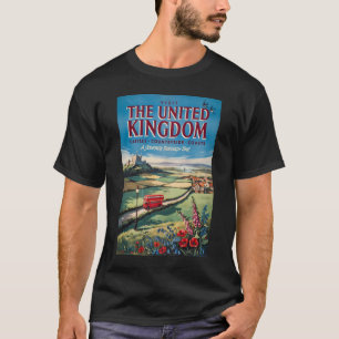 Landschapsillustratie Reis Kunst Verenigd Koninkri T-shirt