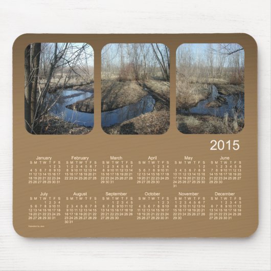 Landschapskalender 2015 van Janz Brown Muismat (Voorkant)