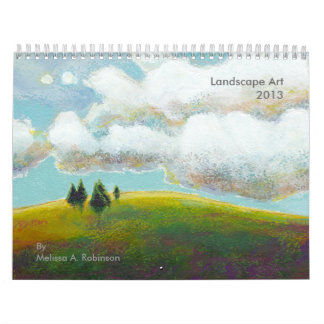 Landschapskunst leuk roofachtig kleurrijk schilder kalender