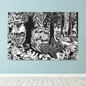 Landschapskunst Print B & W Art Canvas Afdrukken (Insitu (Houten vloer))