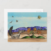 Landschapskunst van het Zuidwestelijk dierlijk lan Briefkaart (Voorkant / Achterkant)