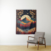 Landschapslandschap van de moon en de kleurrijke b wandkleed (In situ)