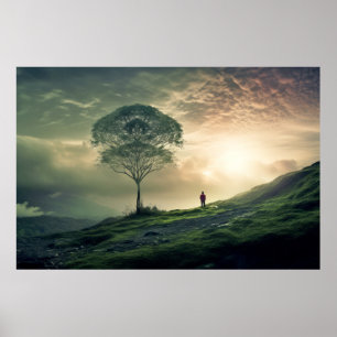Landschapsmeditatie Serene Rustig Poster