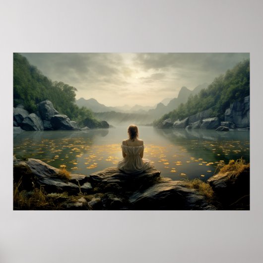 Landschapsmeditatie Serene Rustig Poster (Voorkant)